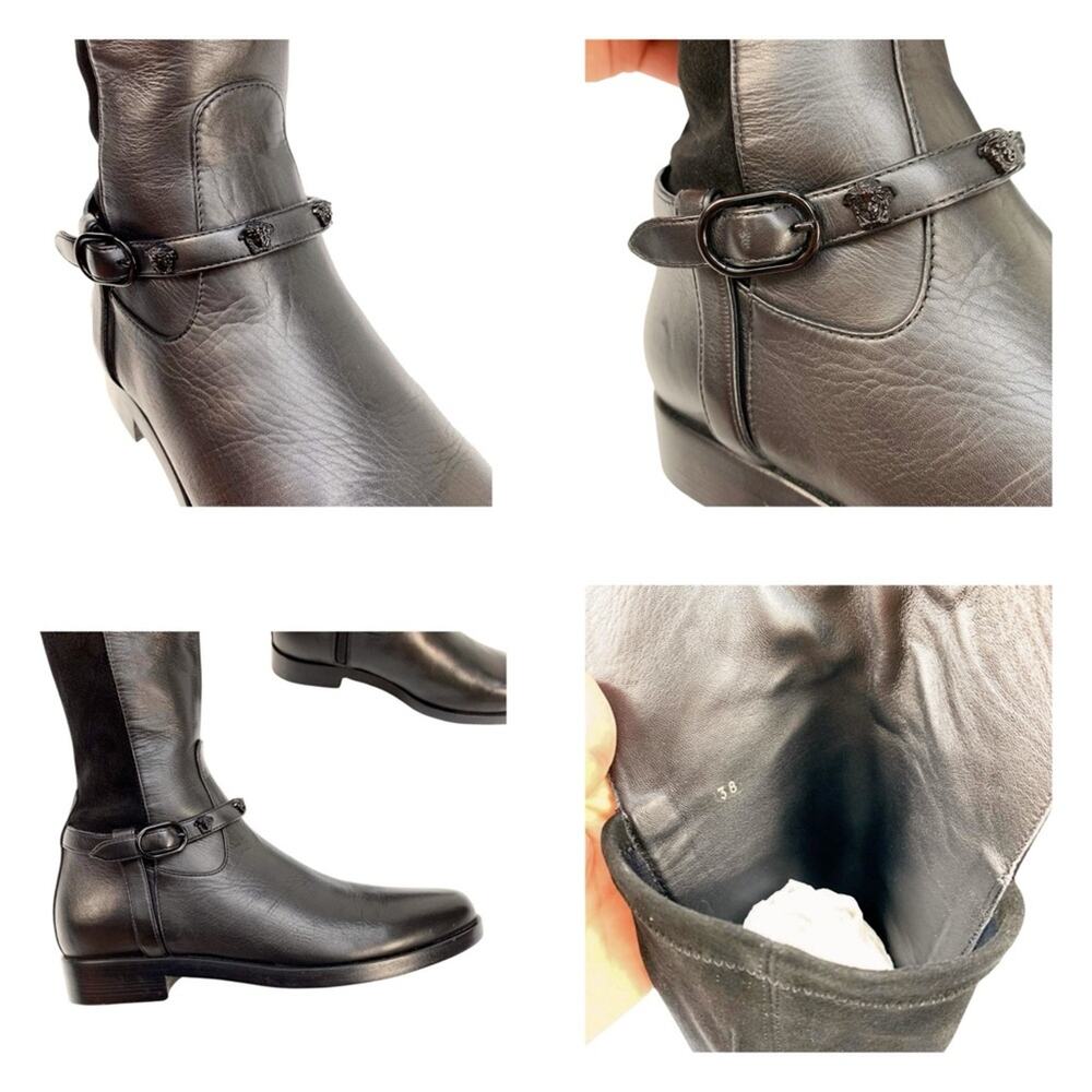 Versace Black Over the Knee Riding Boots NIB - Picture 12 of 15